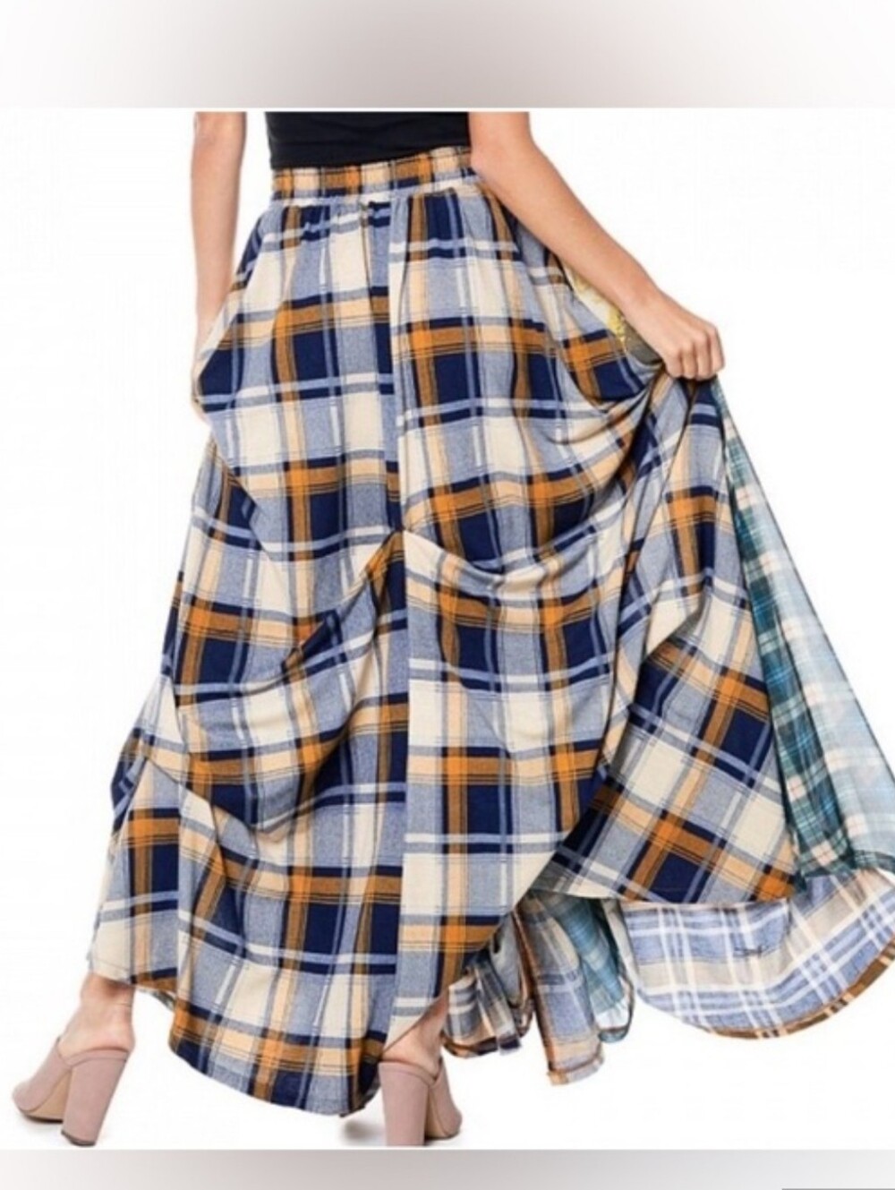 TOV Plaid Multicolor Women's Skirt - Picture 10 of 13